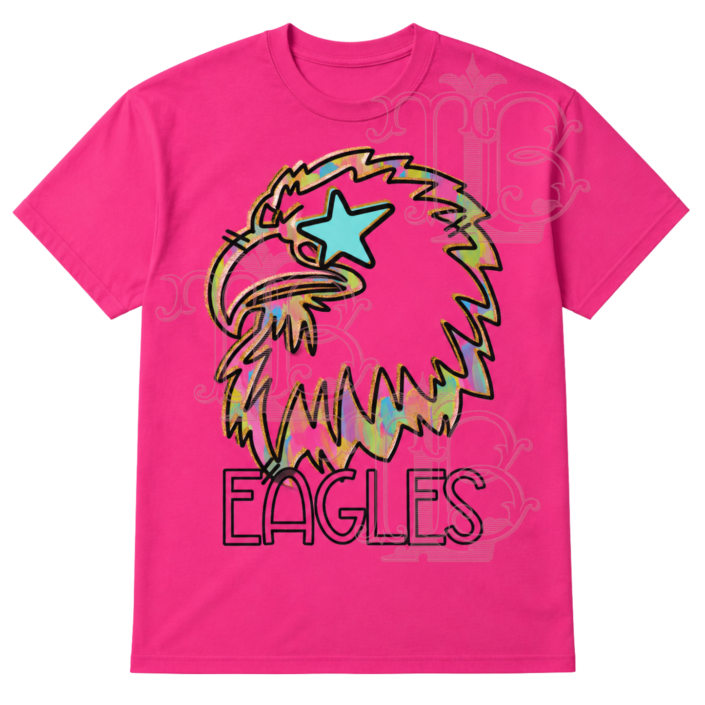 Pink Colorful Eagle Tee