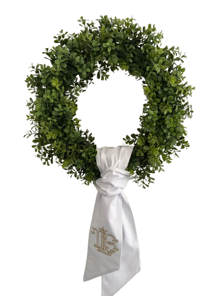 Monogram Wreath Sash
